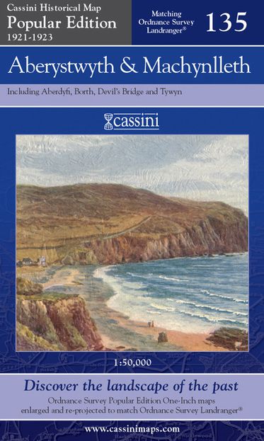 Aberystwyth & Machynlleth (1921) Popular Edition Folded Sheet Map