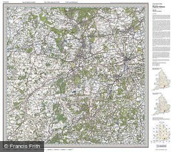 Aldershot & Guildford (1919) Popular Edition Folded Sheet Map