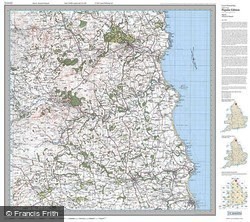Alnwick & Morpeth (1925) Popular Edition Folded Sheet Map