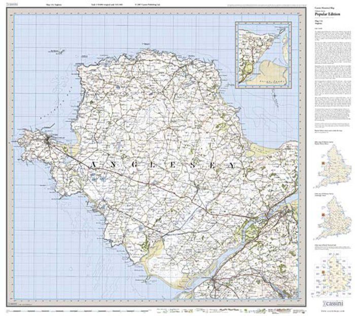 Anglesey (1922) Popular Edition Sheet Map