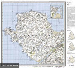 Anglesey (1922) Popular Edition Folded Sheet Map