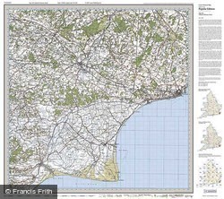 Ashford & Romney Marsh (1920) Popular Edition Folded Sheet Map