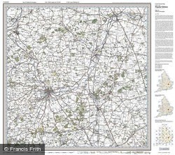 Bedford & Huntingdon (1919) Popular Edition Folded Sheet Map