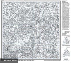 Bedford & Huntingdon (1805) Old Edition Folded Sheet Map