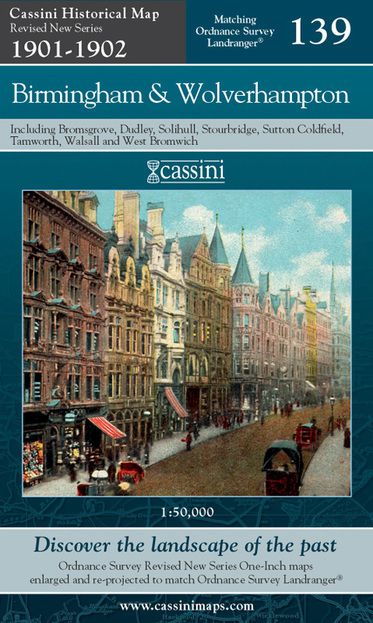 Birmingham & Wolverhampton (1901) Revised New Colour Edition Folded Sheet Map