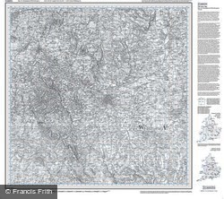 Birmingham & Wolverhampton (1831) Old Edition Folded Sheet Map