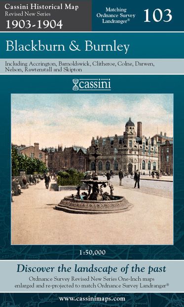 Blackburn & Burnley (1903) Revised New Colour Edition Folded Sheet Map