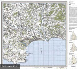 Bournemouth & Purbeck (1919) Popular Edition Folded Sheet Map