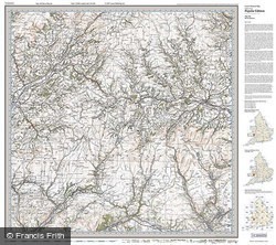 Brecon Beacons (1919) Popular Edition Folded Sheet Map