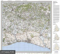 Brighton & Lewes (1920) Popular Edition Folded Sheet Map