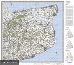 Canterbury & East Kent (1920) Popular Edition Folded Sheet Map