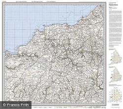 Cardigan & Mynydd Preseli (1922) Popular Edition Folded Sheet Map