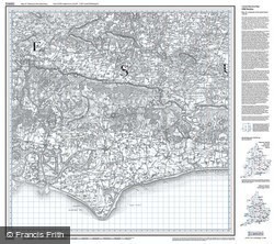 Chichester & The South Downs (1810) Old Edition Folded Sheet Map