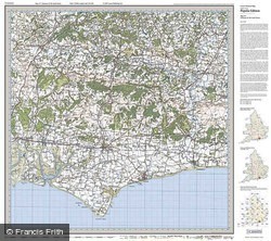 Chichester & The South Downs (1919) Popular Edition Folded Sheet Map