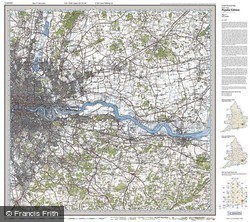 East London (1920) Popular Edition Folded Sheet Map