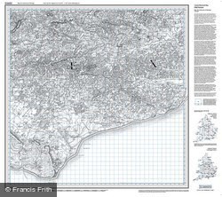 Eastbourne & Hastings (1813) Old Edition Folded Sheet Map