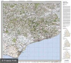 Eastbourne & Hastings (1920) Popular Edition Folded Sheet Map