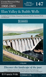 Elan Valley & Builth Wells (1900) Revised New Colour Series Sheet Map