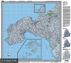 Land's End & Isles of Scilly (1919) Popular Edition Folded Sheet Map