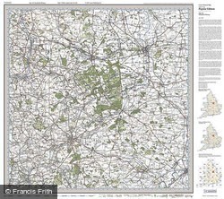 Mansfield & Worksop (1921) Popular Edition Folded Sheet Map
