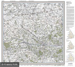 Newbury & Wantage (1919) Popular Edition Folded Sheet Map