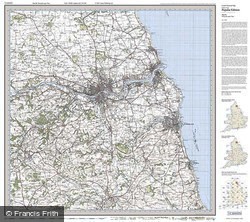 Newcastle upon Tyne (1925) Popular Edition Folded Sheet Map