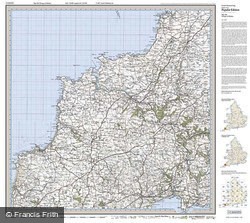 Newquay & Bodmin (1919) Popular Edition Folded Sheet Map