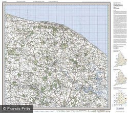 North East Norfolk (1921) Popular Edition Folded Sheet Map
