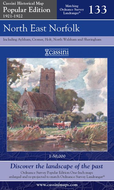 North East Norfolk (1921) Popular Edition Folded Sheet Map