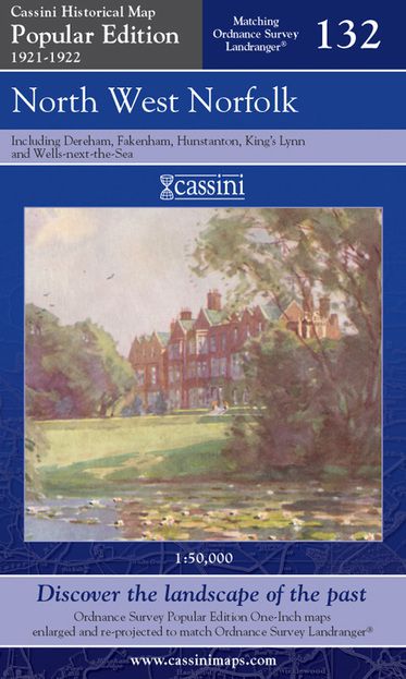 North West Norfolk (1921) Popular Edition Folded Sheet Map