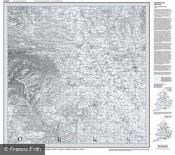 Northallerton & Ripon (1858) Old Edition Folded Sheet Map