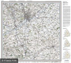 Nottingham & Loughborough (1921) Popular Edition Folded Sheet Map