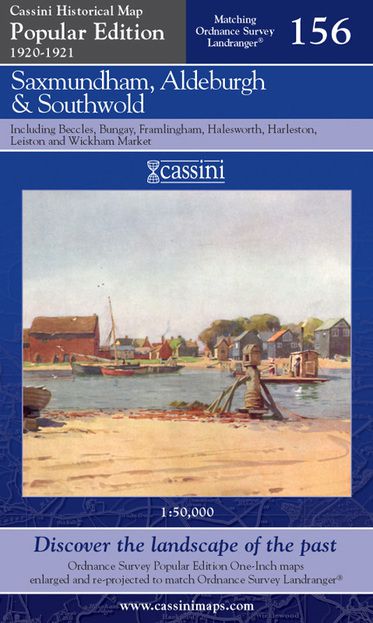 Saxmundham, Aldeburgh & Southwold (1920) Popular Edition Map