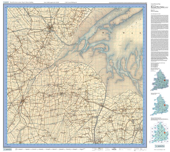 Boston & Spalding (1901) Revised New Colour Series Sheet Map