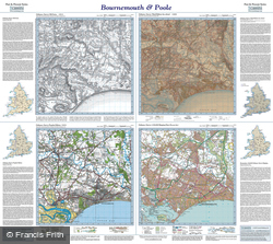 Bournemouth & Poole (1811) Past & Present Folded Sheet Map