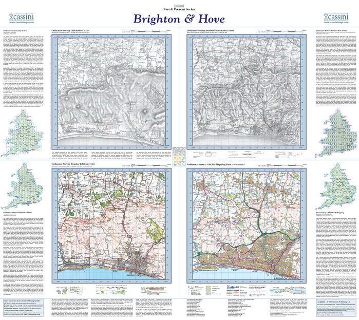 Brighton & Hove (1813) Past and Present Sheet Map