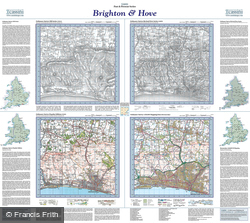 Brighton & Hove (1813) Past & Present Folded Sheet Map