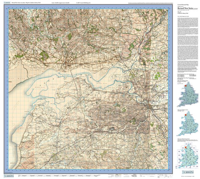 Carlisle & Solway Firth (1901) Revised New Colour Series Sheet Map