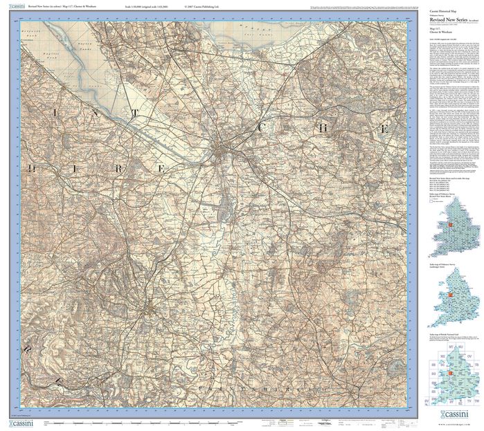 Chester & Wrexham (1902) Revised New Colour Series Sheet Map