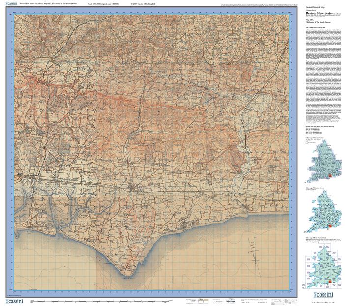 Chichester & The South Downs (1897) Revised New Colour Series Sheet Map