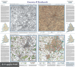 Coventry & Kenilworth (1831) Past & Present Folded Sheet Map