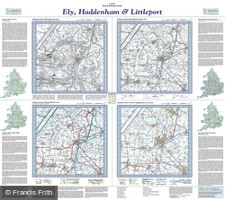 Ely, Haddenham & Littleport (1824) Past & Present Folded Sheet Map