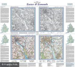 Exeter & Exmouth (1809) Past & Present Folded Sheet Map