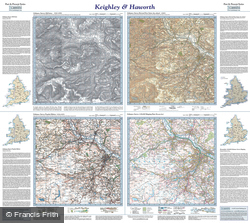 Keighley & Haworth (1843) Past & Present Folded Sheet Map