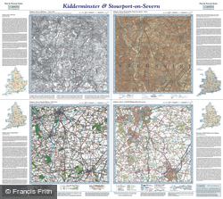 Kidderminster & Stourport-on-Severn (1831) Past & Present Folded Sheet Map