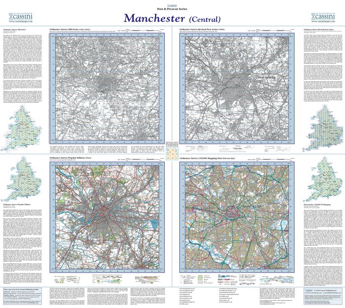 Manchester (1842) Past and Present Sheet Map