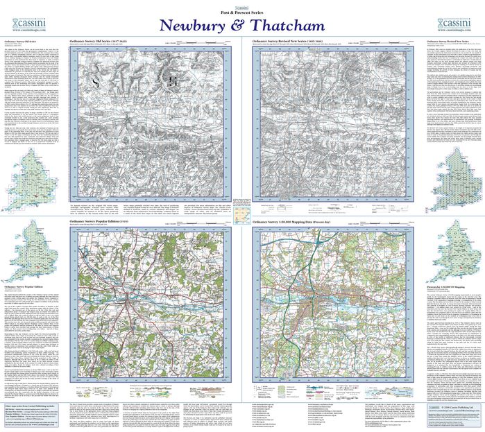 Newbury & Thatcham (1817) Past and Present Sheet Map