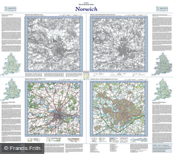 Norwich (1838) Past & Present Folded Sheet Map