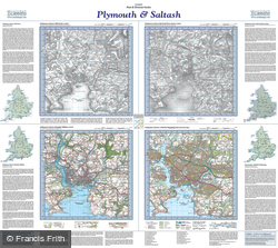 Plymouth & Saltash (1809) Past & Present Folded Sheet Map