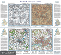 Reading & Henley-on-Thames (1817) Past & Present Folded Sheet Map